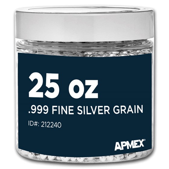 25 oz Silver Grain/Shot .999+ Fine 25 oz Silver Grain/Shot .999+ Fine